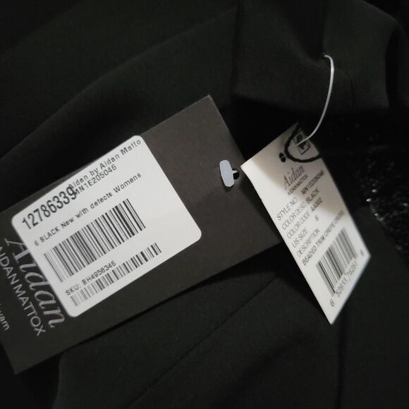 * * AIDAN MATTOX  nwt one shoulder bling maxi dress - Picture 6 of 6